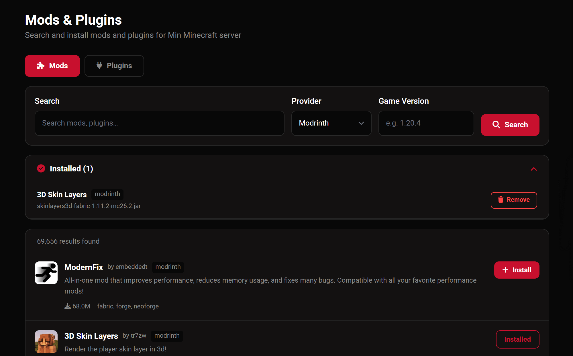 Installation af mods og plugins med ét klik